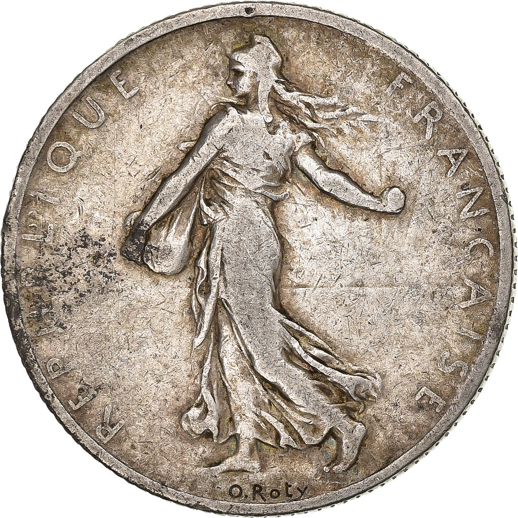 Francia, 2 Francs, Semeuse, 1901, Paris, Plata, BC+, Gadoury:532, KM:845.1