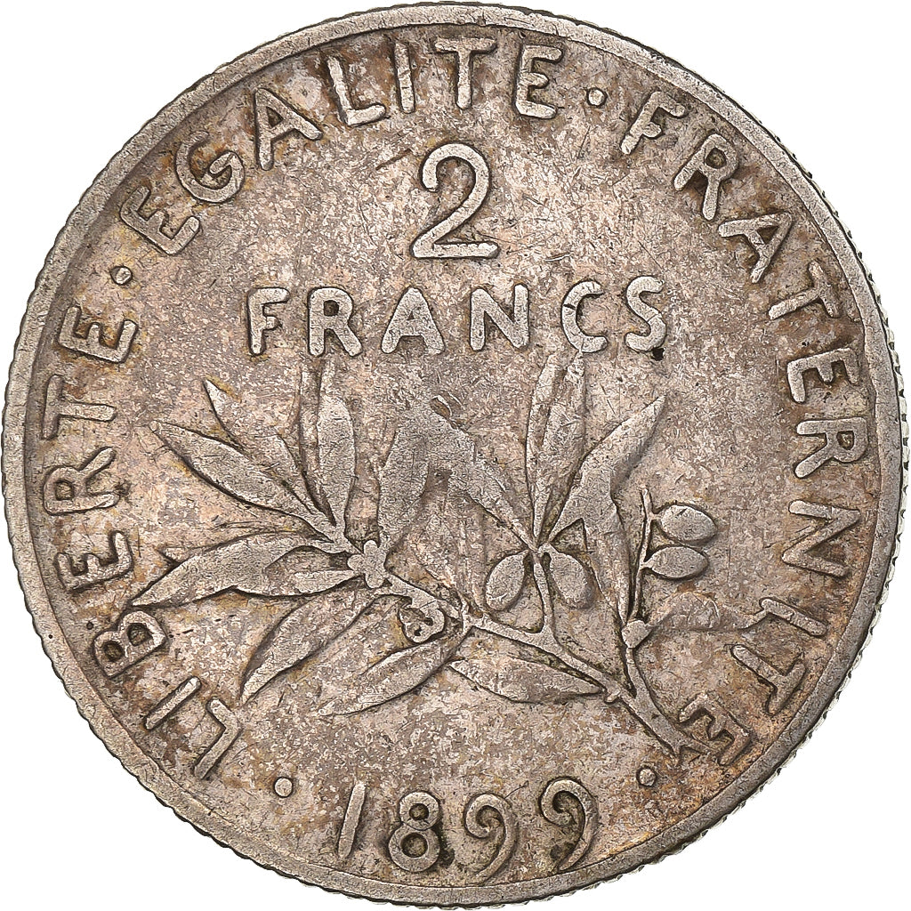 Frankreich, 2 Francs, Semeuse, 1899, Paris, Silber, S+, Gadoury:532, KM:845.1