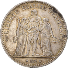 France, 5 Francs, Hercule, 1876, Paris, Silver, EF(40-45), Gadoury:745a