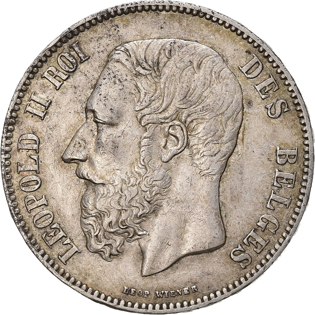 Belgium, Leopold II, 5 Francs, 5 Frank, 1868, Silver, EF(40-45), KM:24