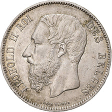 België, Leopold II, 5 Francs, 5 Frank, 1870, Zilver, ZF, KM:24