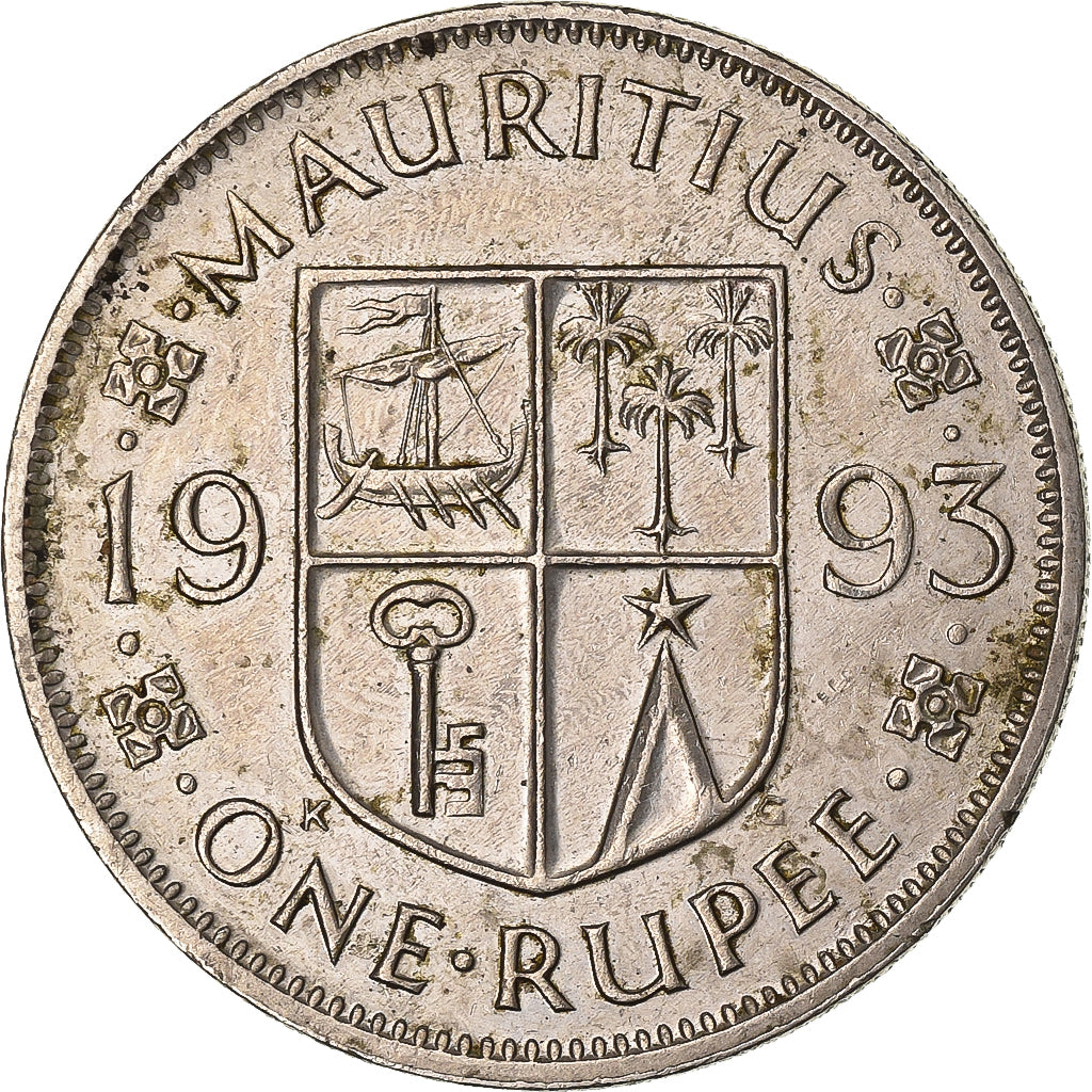 Mauritius, Rupee, 1993, Kupfer-Nickel, SS, KM:55
