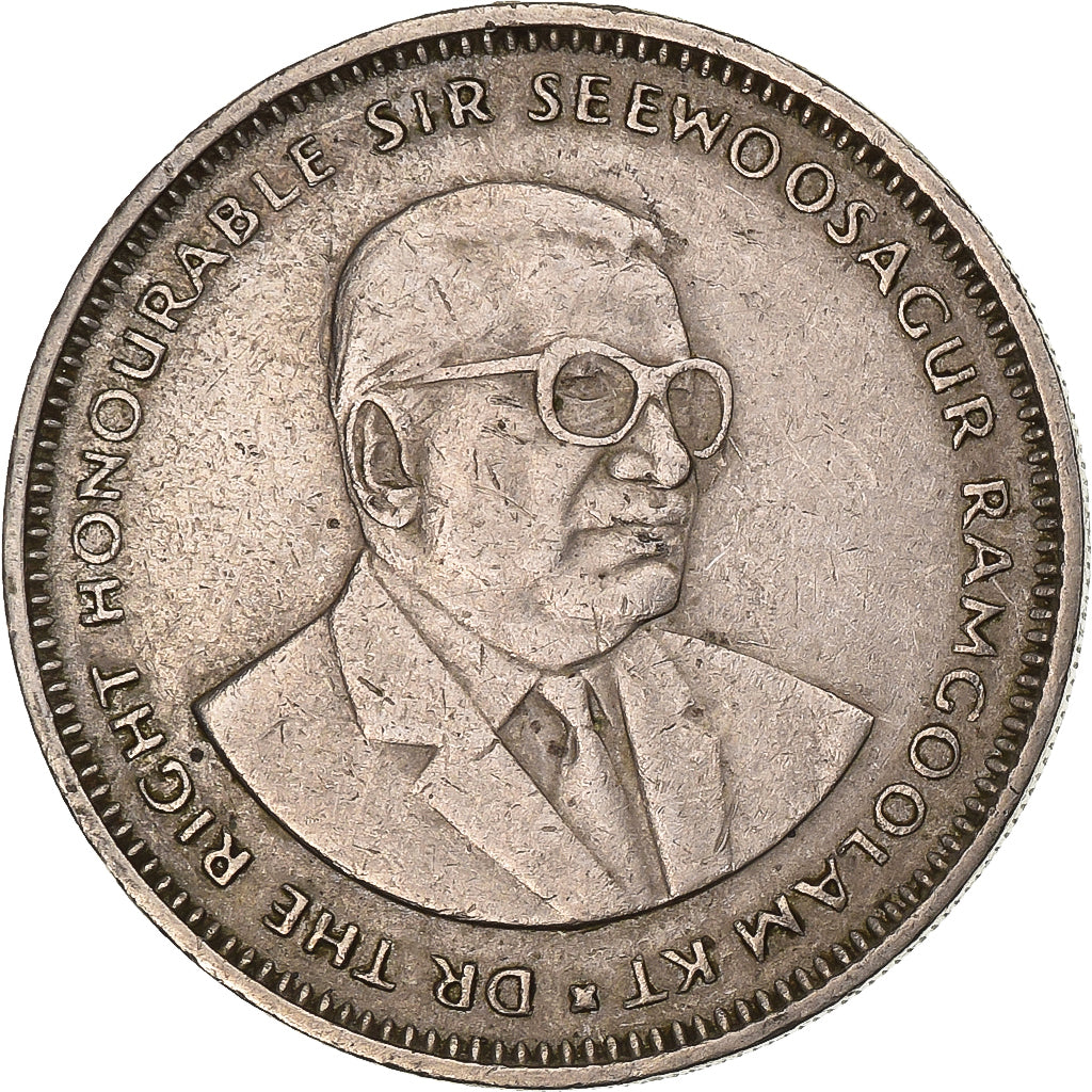 Mauritius, Rupee, 1990, Copper-nickel, EF(40-45), KM:55