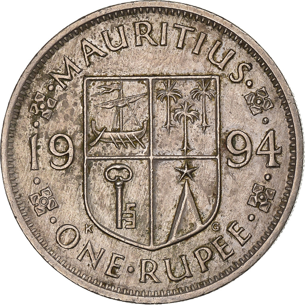Mauritius, Rupee, 1994, Kupfer-Nickel, SS, KM:55
