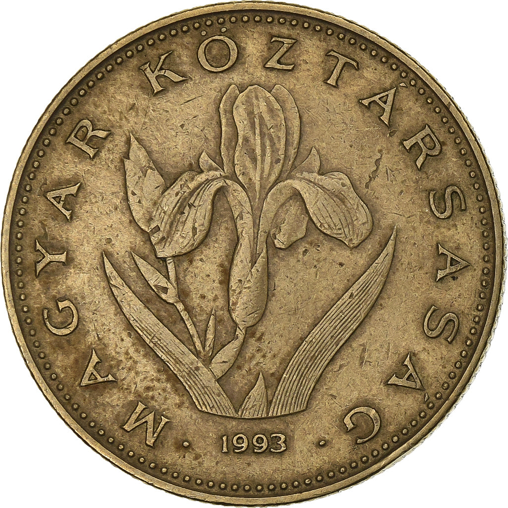 Ungarn, 20 Forint, 1993, Budapest, Nickel-brass, SS, KM:696