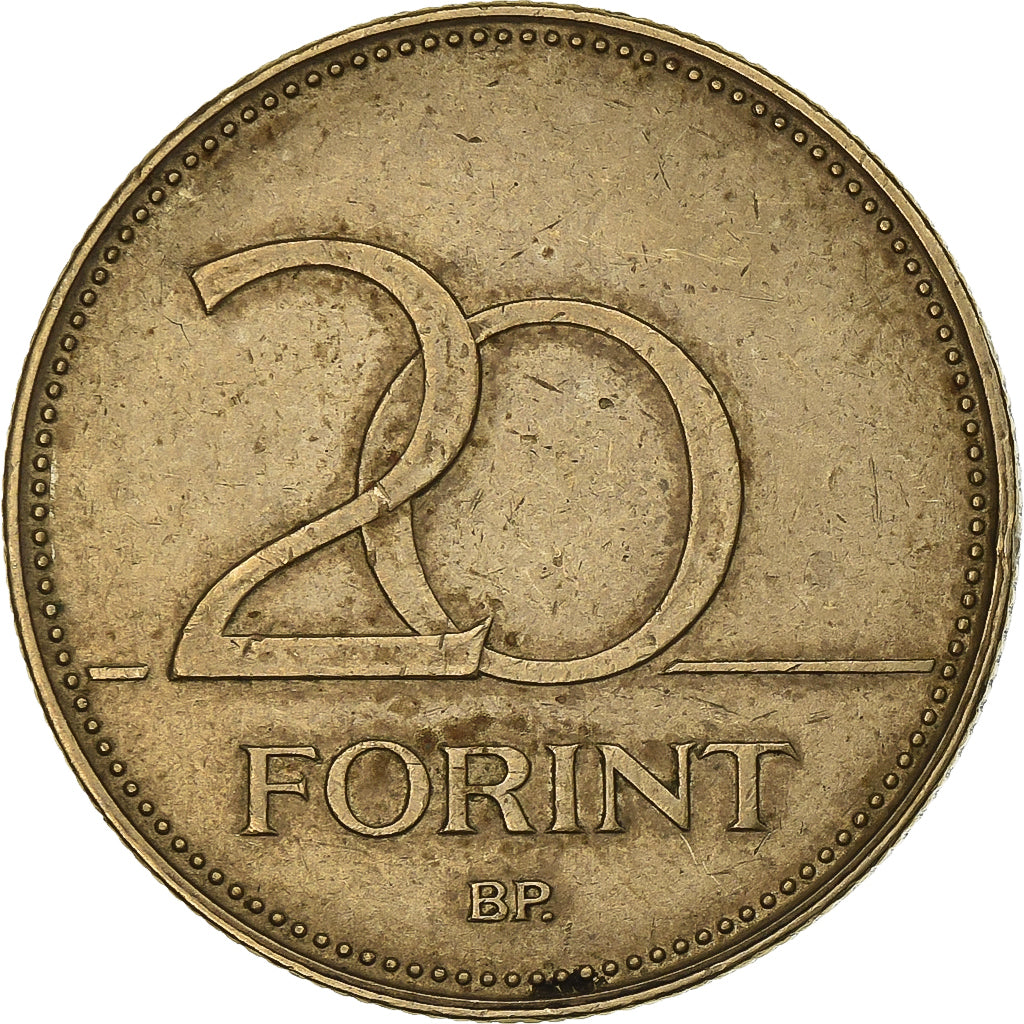 Ungarn, 20 Forint, 1993, Budapest, Nickel-brass, SS, KM:696