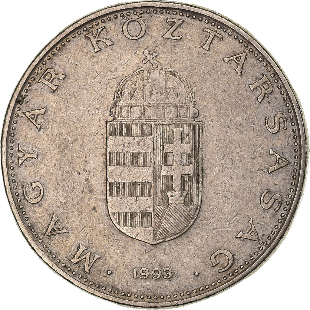 Hungary, 10 Forint, 1993, Budapest, Copper-nickel, EF(40-45), KM:695