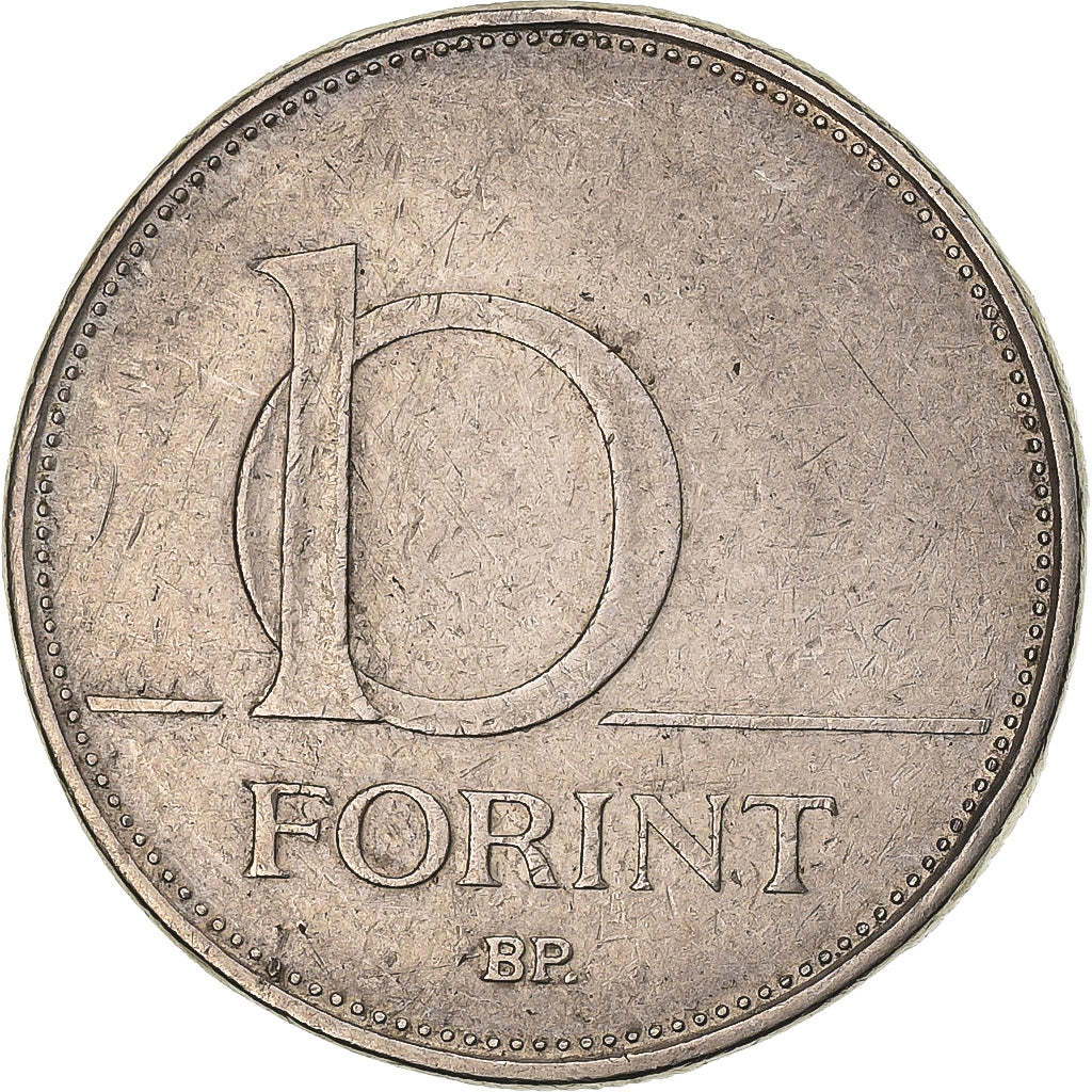 Hungary, 10 Forint, 1993, Budapest, Copper-nickel, EF(40-45), KM:695