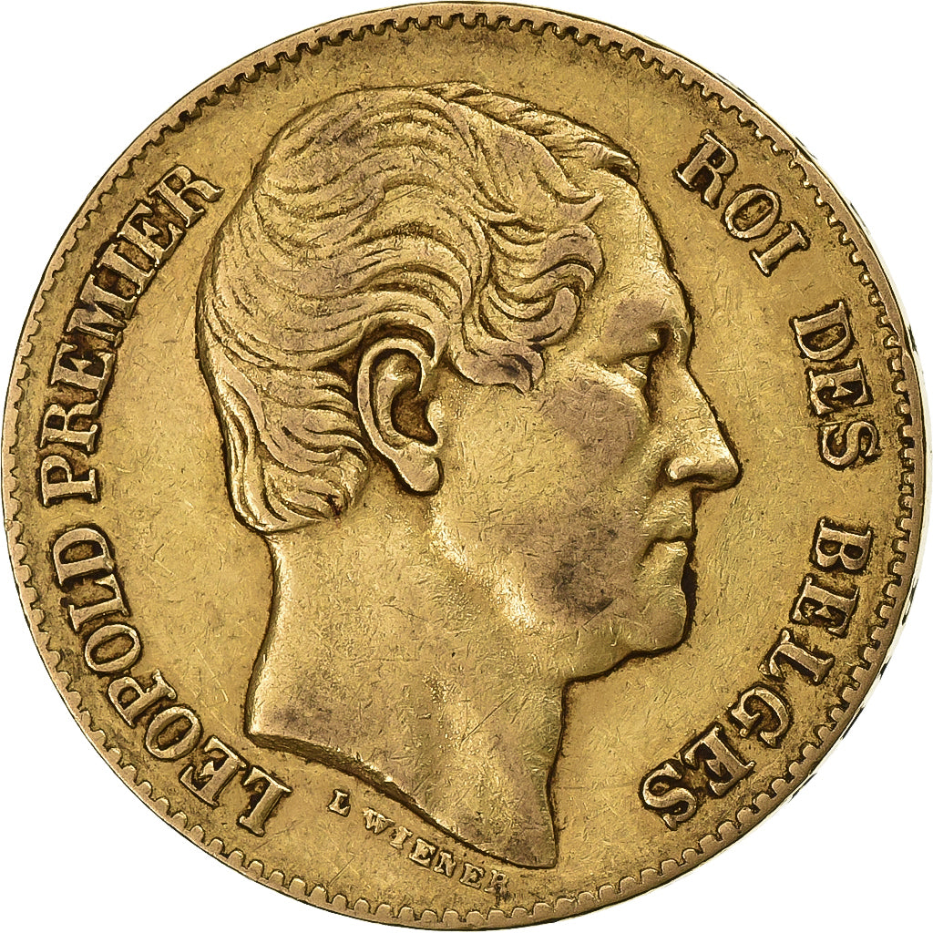 Belgium, Leopold I, 20 Francs, 20 Frank, 1865, Bruxelles, Gold, EF(40-45), KM:23