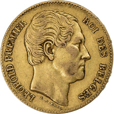 Belgium, Leopold I, 20 Francs, 20 Frank, 1865, Bruxelles, Gold, EF(40-45), KM:23