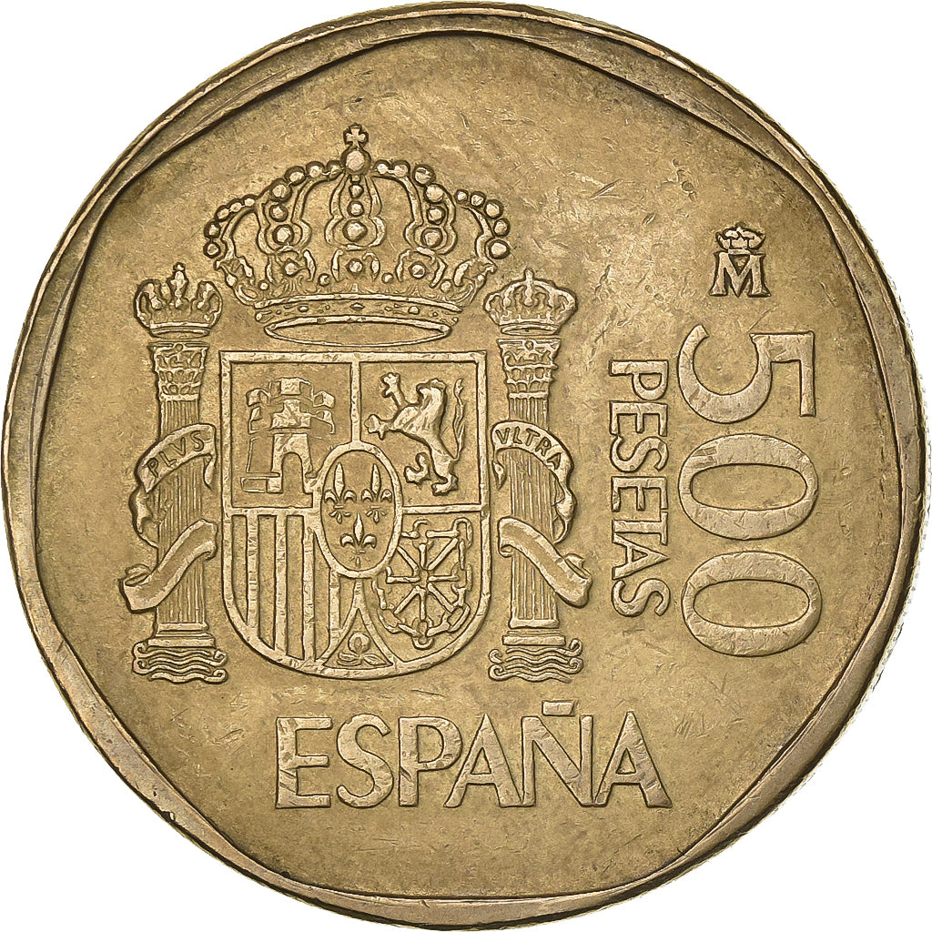 Spain, Juan Carlos I, 500 Pesetas, 1989, Madrid, Aluminum-Bronze, EF(40-45)