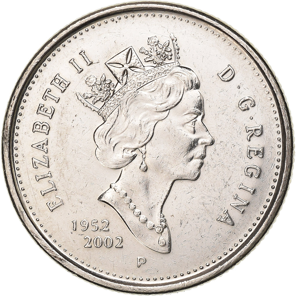 Canada, Elizabeth II, 25 Cents, 2002, Royal Canadian Mint, Nickel plated steel