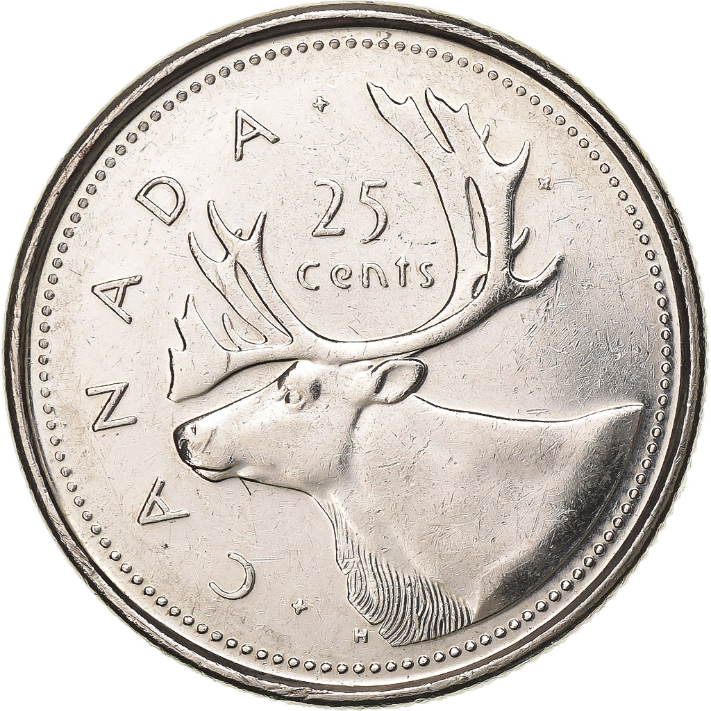 Canada, Elizabeth II, 25 Cents, 2002, Royal Canadian Mint, Nickel plated steel