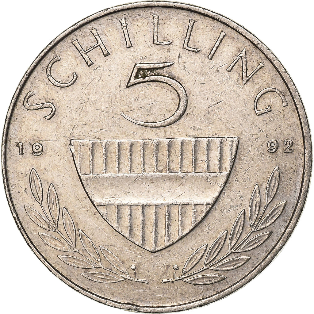 Austria, 5 Schilling, 1992, Copper-nickel, EF(40-45), KM:2889a