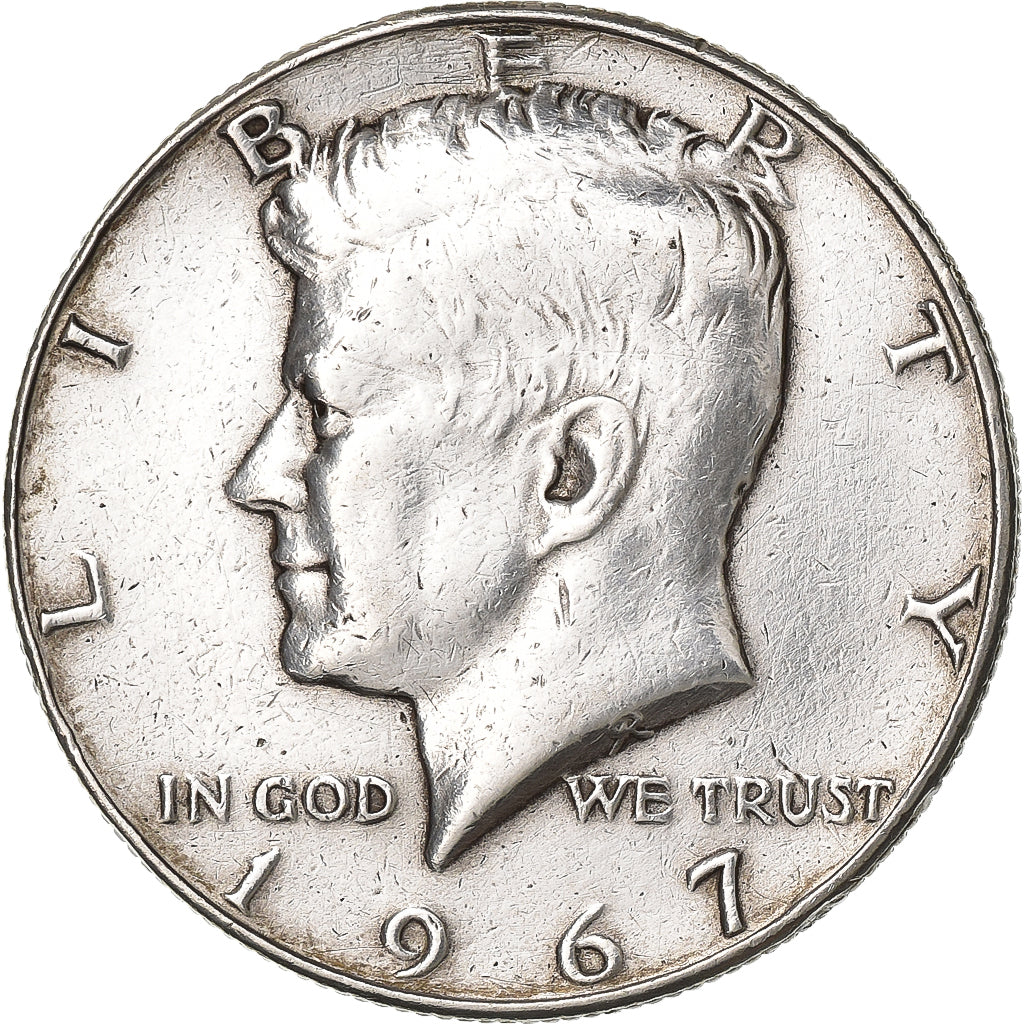 United States, Half Dollar, Kennedy, 1967, U.S. Mint, Silver, EF(40-45), KM:202a