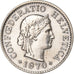 Suíça, 5 Rappen, 1970, Bern, Cobre-níquel, AU(55-58), KM:26