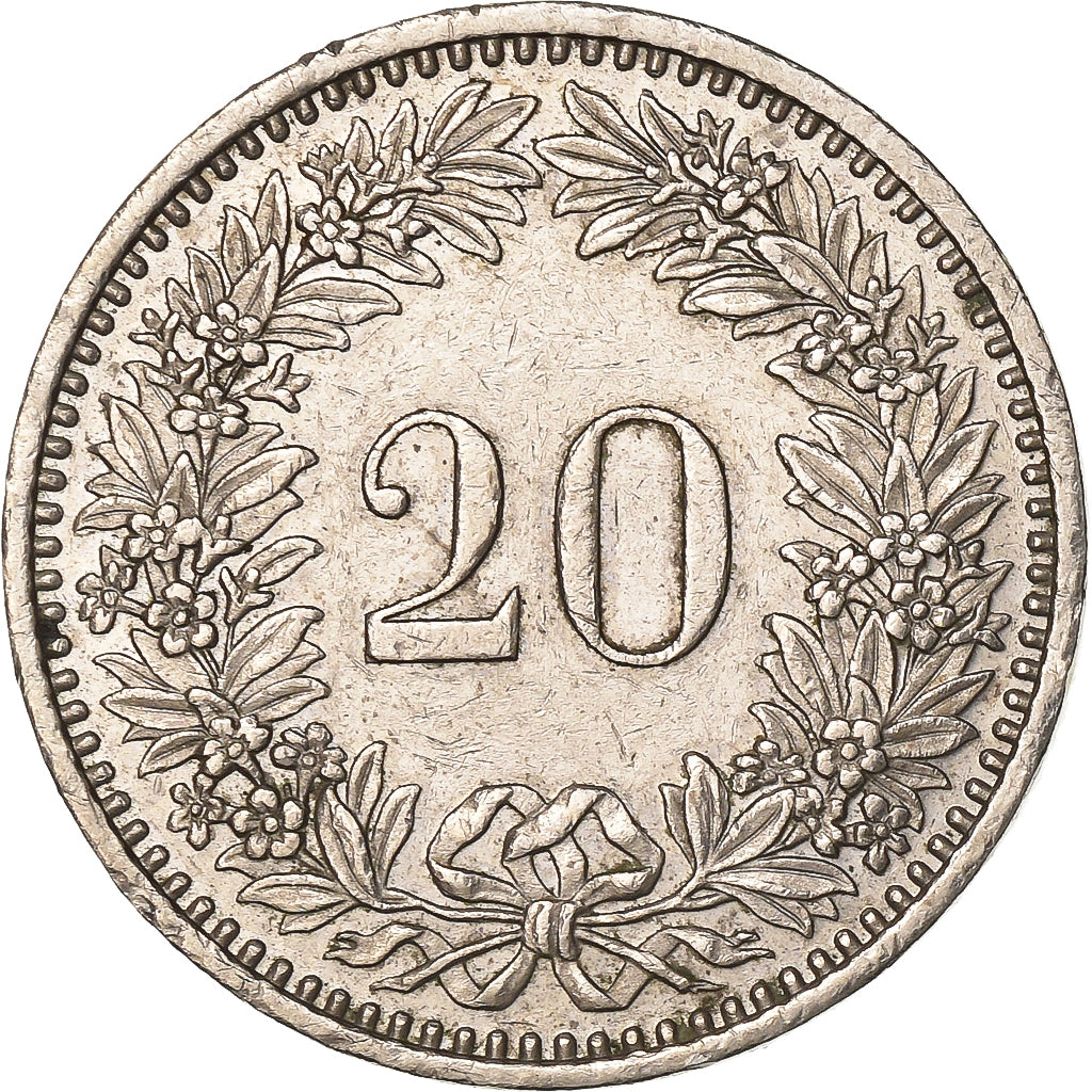 Schweiz, 20 Rappen, 1984, Bern, Kupfer-Nickel, SS, KM:29a