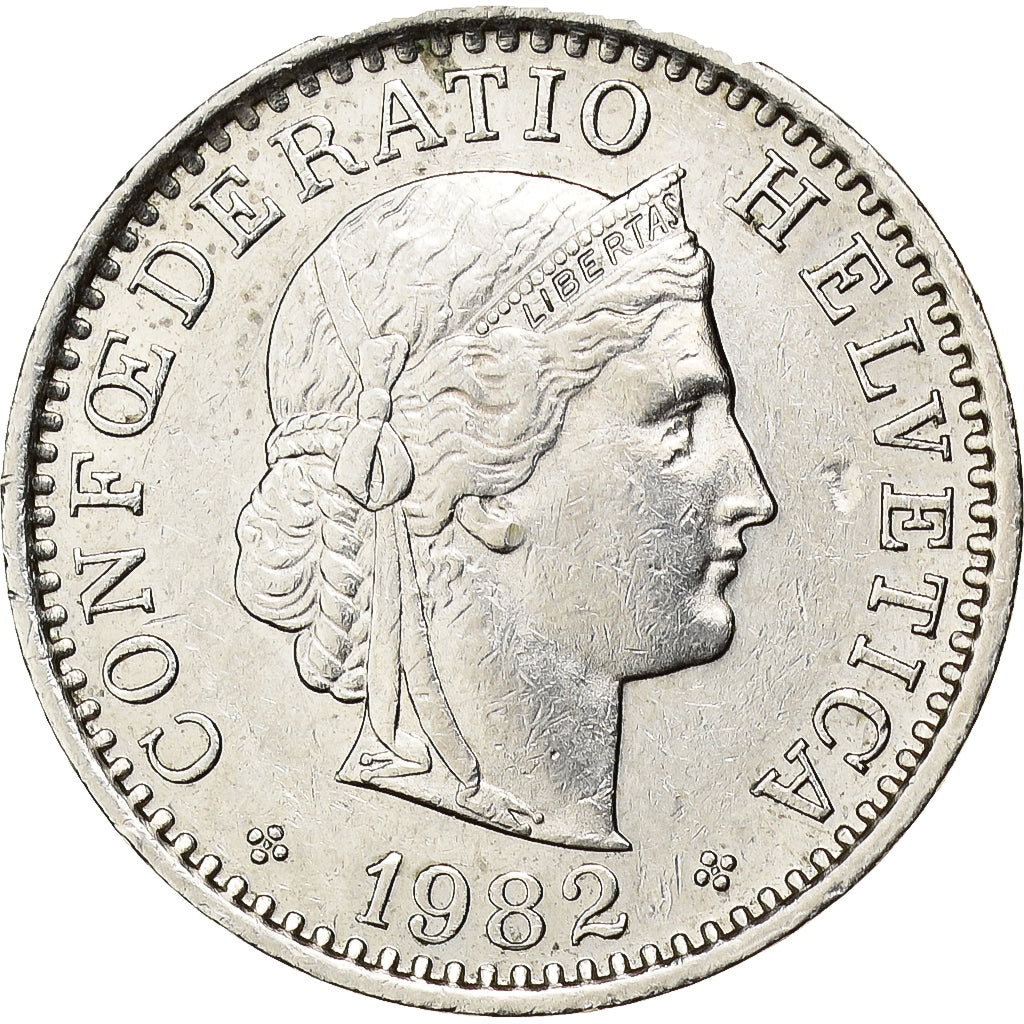 Schweiz, 20 Rappen, 1982, Bern, Kupfer-Nickel, SS+, KM:29a