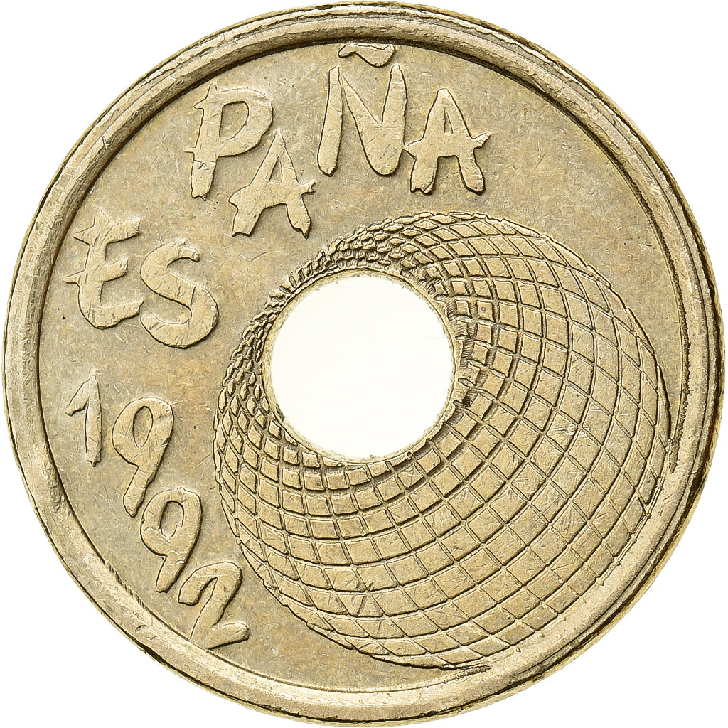 Hiszpania, Juan Carlos I, 25 Pesetas, 1992, Madrid, Aluminium-Brąz, EF(40-45)