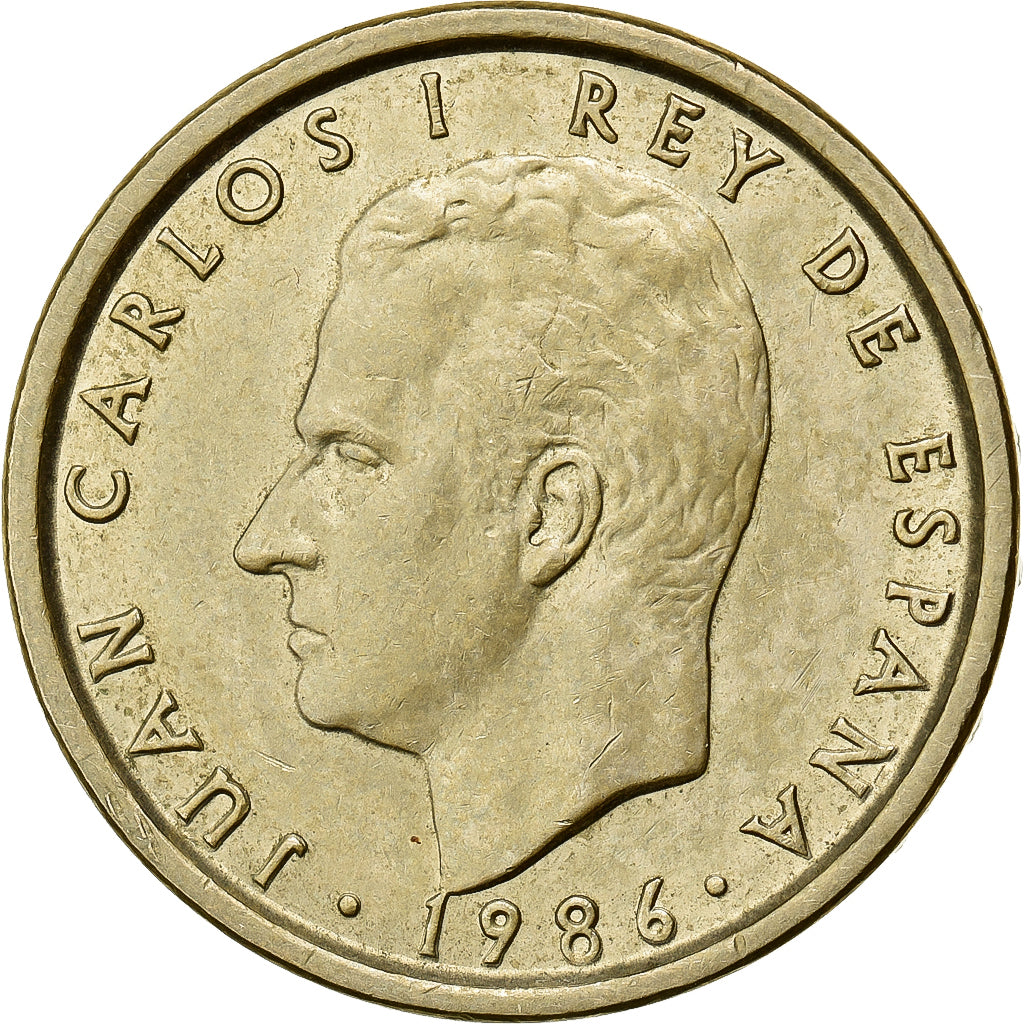 Hiszpania, Juan Carlos I, 100 Pesetas, 1986, Madrid, Aluminium-Brąz, AU(50-53)