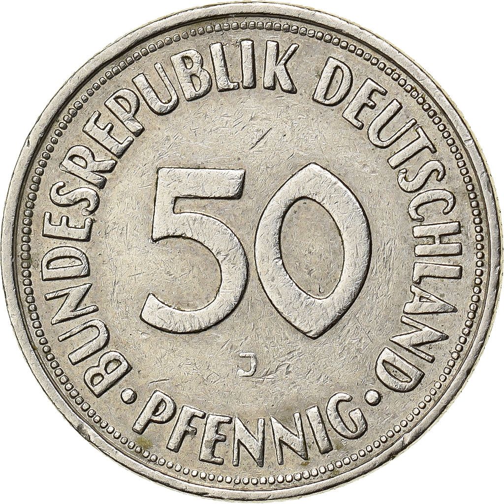 Federal Republic of Germany, 50 Pfennig, 1950, Hambourg, Copper-nickel