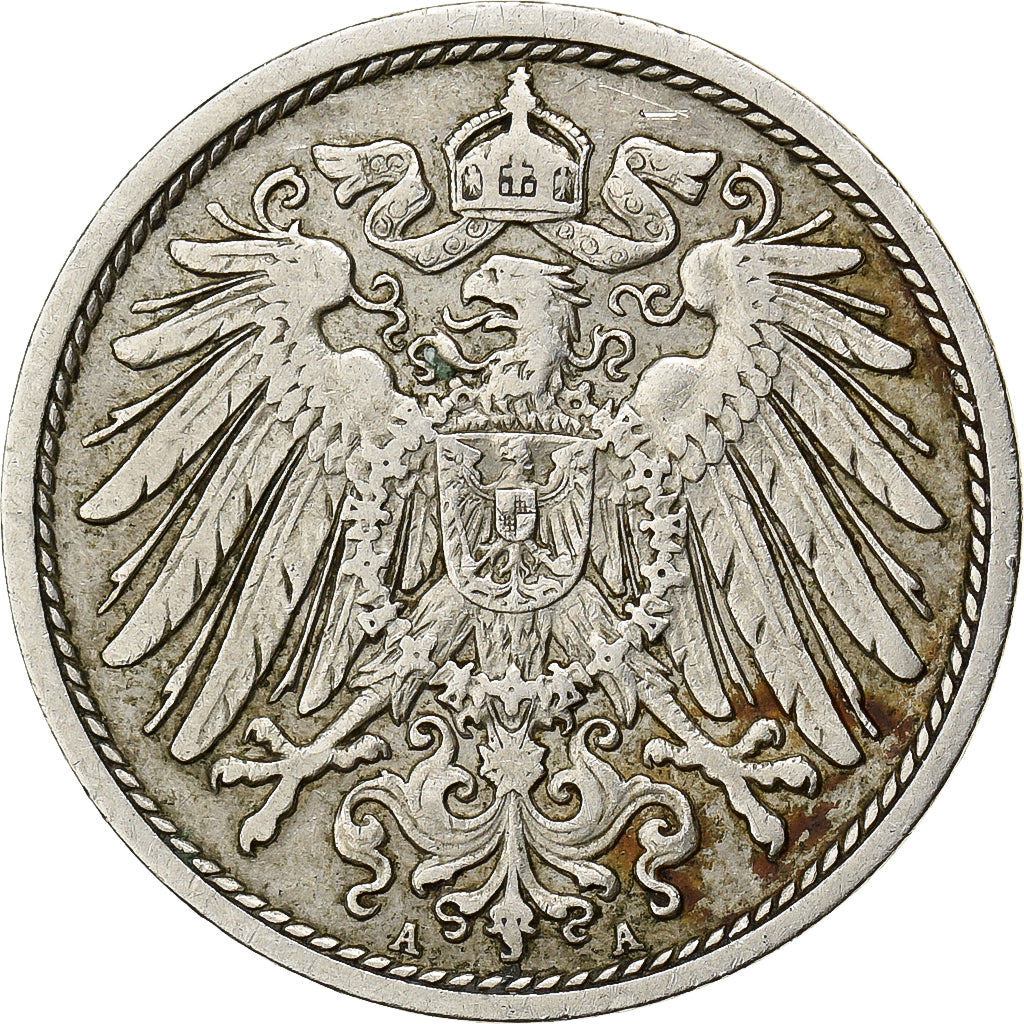 DUITSLAND - KEIZERRIJK, Wilhelm II, 10 Pfennig, 1905, Berlin, Cupro-nikkel, ZF
