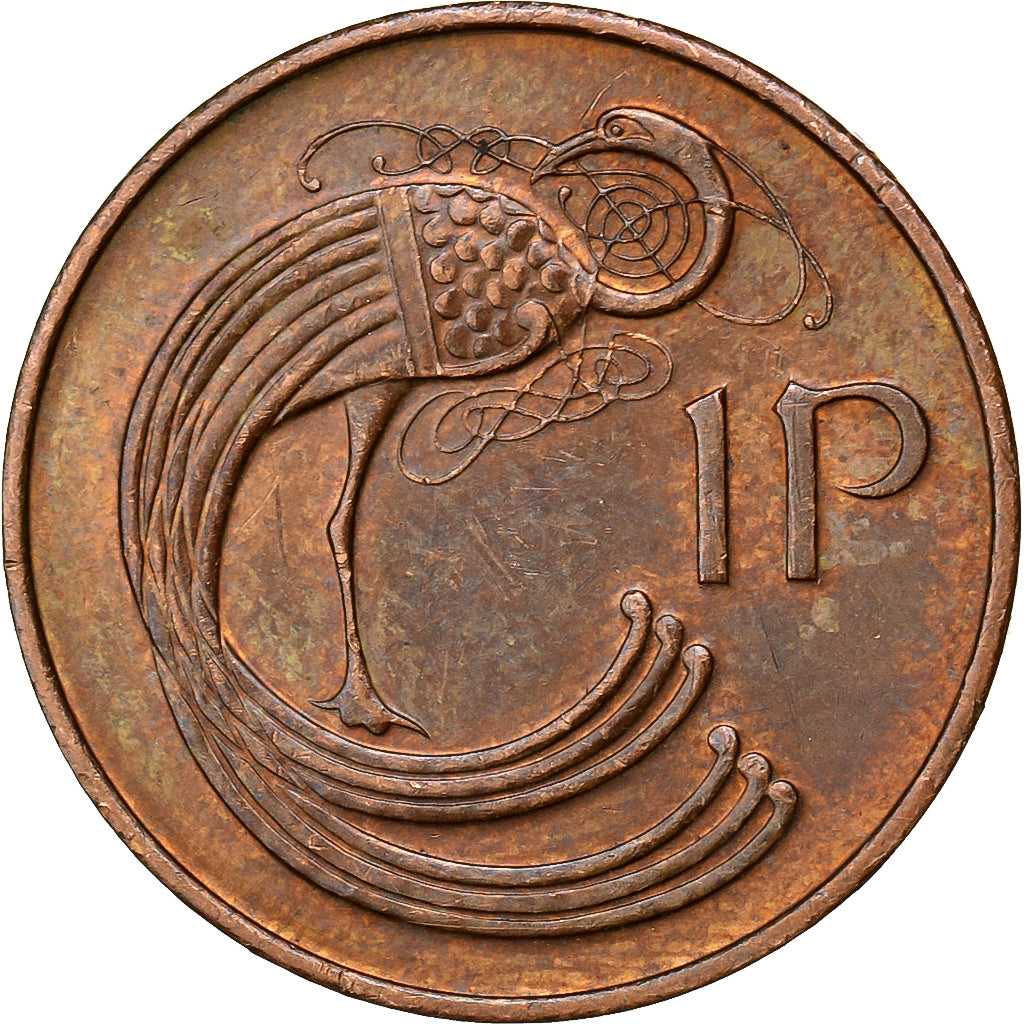 REPUBLIKA IRLANDII, Penny, 1976, Brązowy, AU(55-58), KM:20