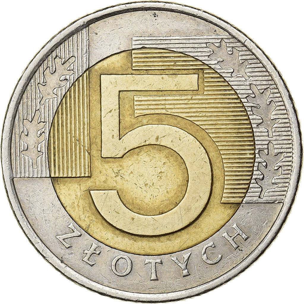 Polen, 5 Zlotych, 1994, Warsaw, Bi-Metallic, ZF, KM:284