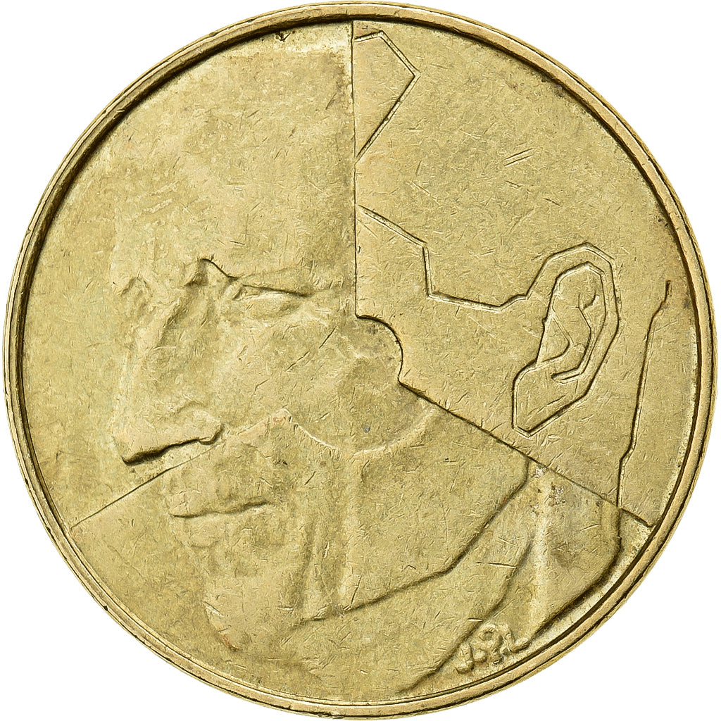 Belgien, Baudouin I, 5 Francs, 5 Frank, 1993, Brussels, Brass Or