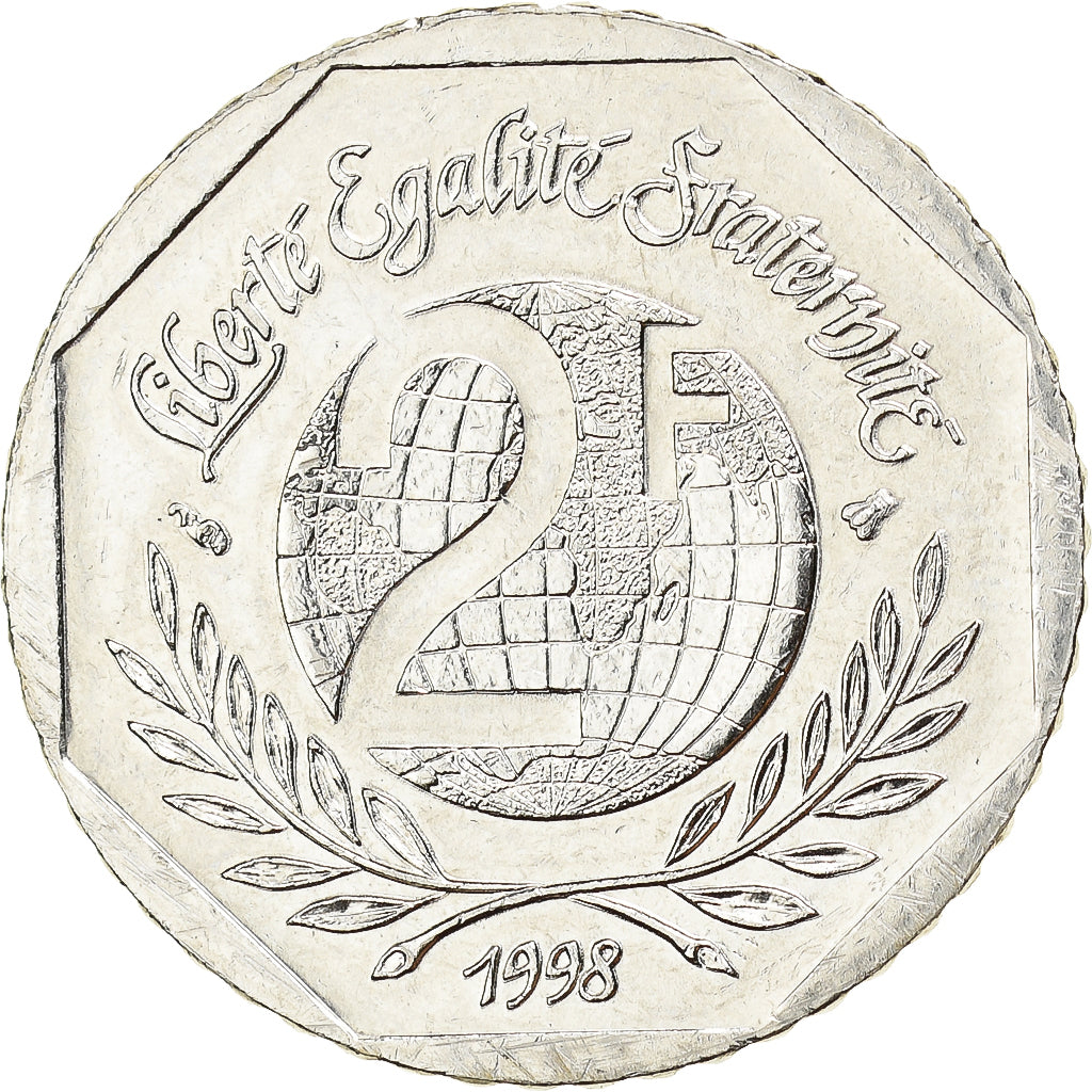 Francia, 2 Francs, René Cassin, 1998, Paris, Nichel, SPL-, Gadoury:551, KM:1213