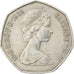 Grã-Bretanha, Elizabeth II, 50 New Pence, 1969, Cobre-níquel, EF(40-45)