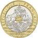 France, 20 Francs, Mont Saint Michel, 1992, Paris, Tri-Metallic, SUP