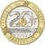 Frankreich, 20 Francs, Mont Saint Michel, 1992, Paris, Tri-Metallic, VZ