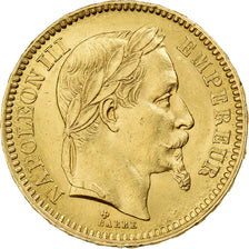 Frankreich, Napoleon III, 20 Francs, 1863, Strasbourg, Gold, VZ, Gadoury:1062