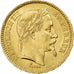 Frankreich, Napoleon III, 20 Francs, 1863, Strasbourg, Gold, VZ, Gadoury:1062