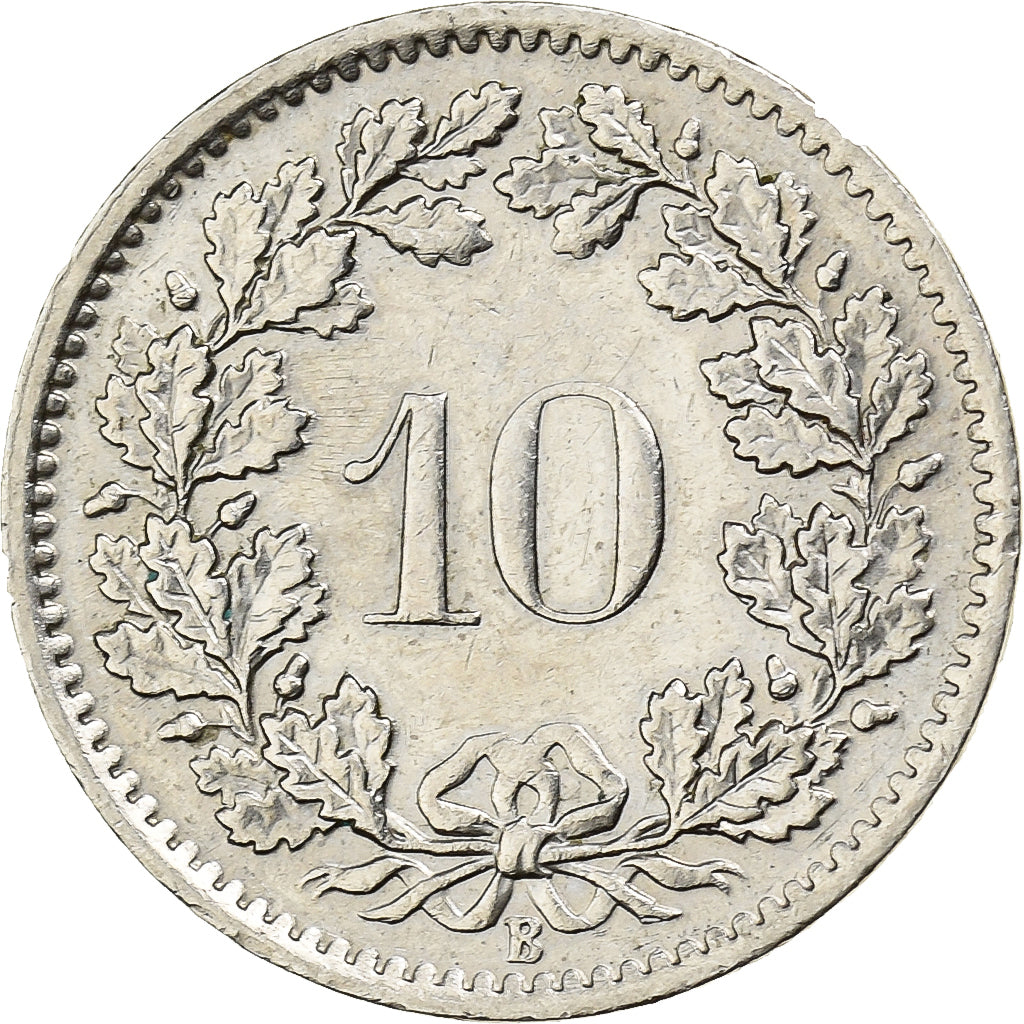 Svizzera, 10 Rappen, 1966, Bern, Rame-nichel, BB, KM:27