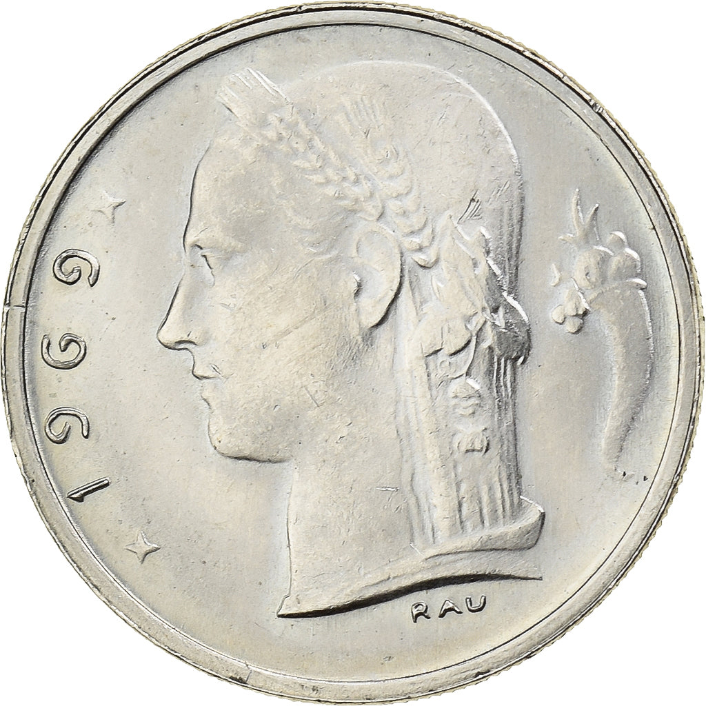 België, Baudouin I, Franc, 1969, Bruxelles, Cupro-nikkel, PR, KM:143.1