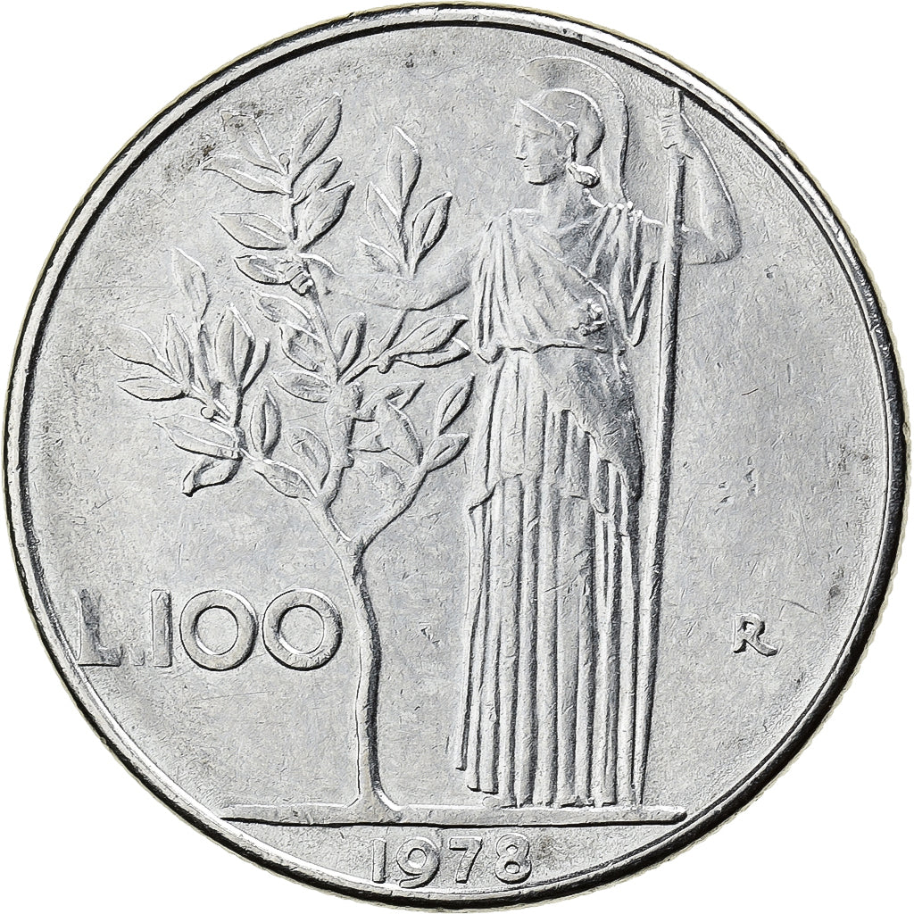 Italien, 100 Lire, 1978, Rome, Stainless Steel, SS+, KM:96.1