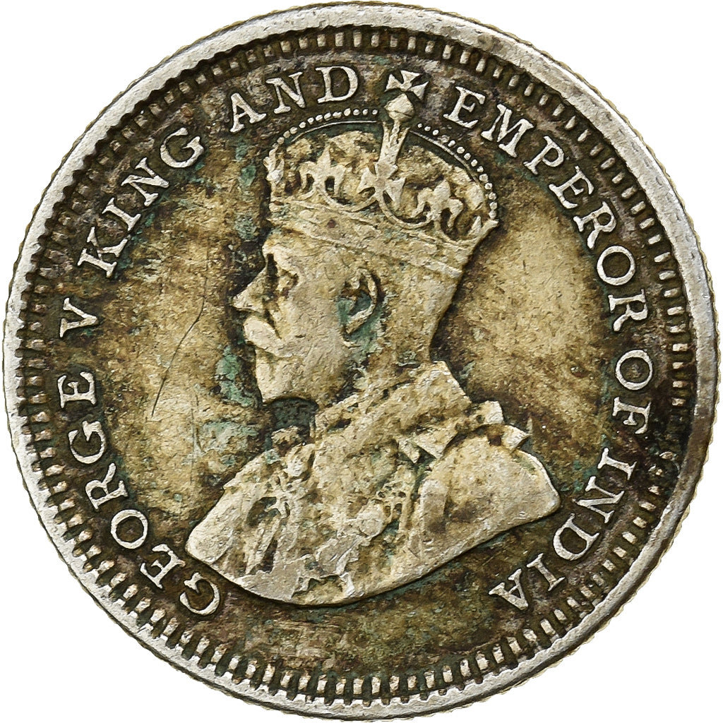 Straits Settlements, George V, 5 Cents, 1926, Silber, SS, KM:36