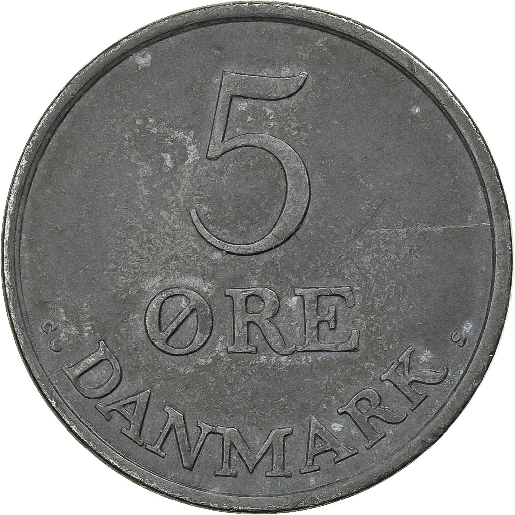 Denemarken, Frederik IX, 5 Öre, 1959, Copenhagen, Zinc, ZF, KM:843.2