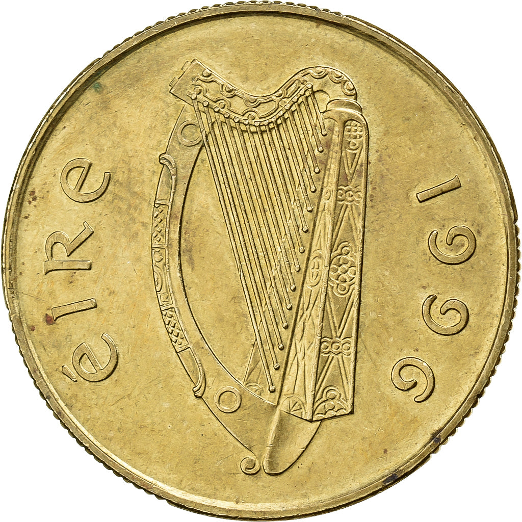 REPUBLIEK IERLAND, 20 Pence, 1996, Nickel-Bronze, ZF+, KM:25