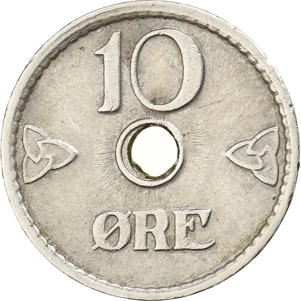 Noruega, Haakon VII, 10 Öre, 1951, Cobre - níquel, MBC, KM:383