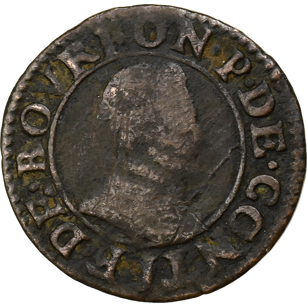 France, François de Bourbon, Double Tournois, Cuivre, TB+, CGKL:674