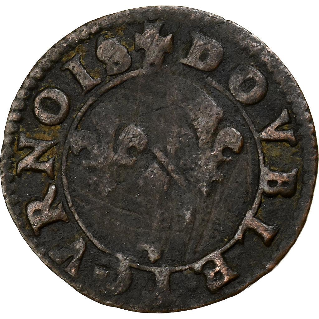 France, François de Bourbon, Double Tournois, Cuivre, TB+, CGKL:674