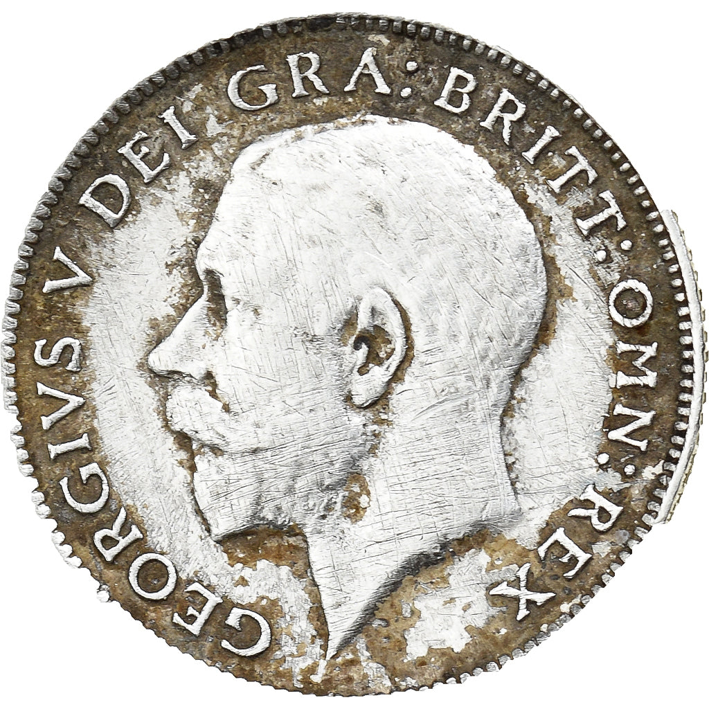 Großbritannien, George V, 6 Pence, 1918, Silber, S+, KM:815