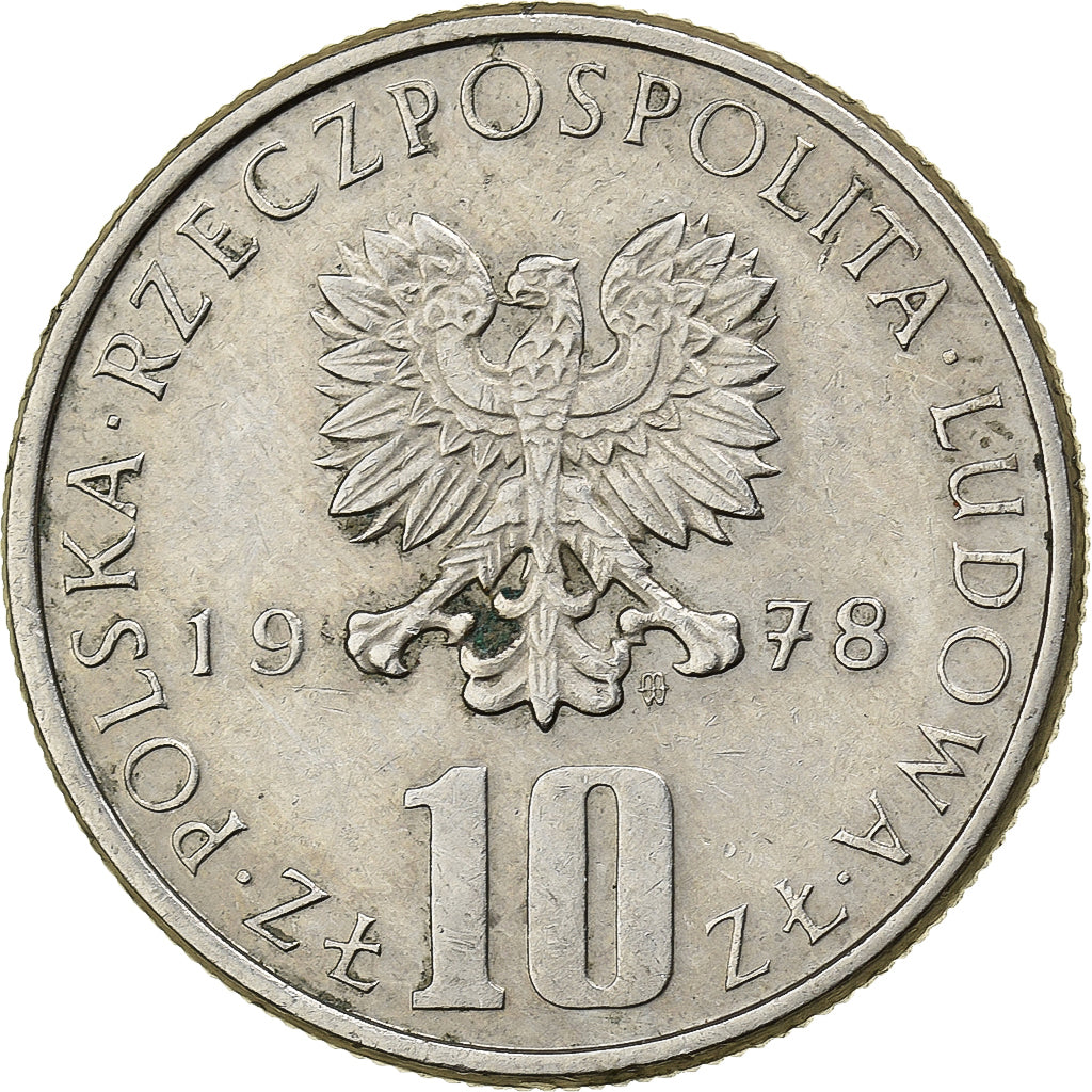 Polonia, 10 Zlotych, 1978, Warsaw, Rame-nichel, BB, KM:73