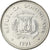 Dominican Republic, 25 Centavos, 1991, Nickel Clad Steel, AU(55-58), KM:71.1
