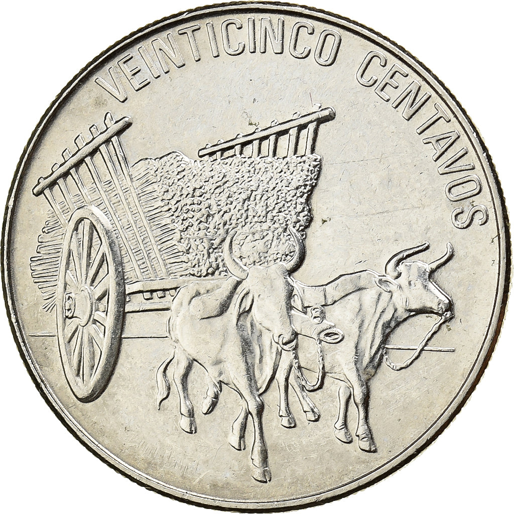 Dominican Republic, 25 Centavos, 1991, Nickel Clad Steel, AU(55-58), KM:71.1