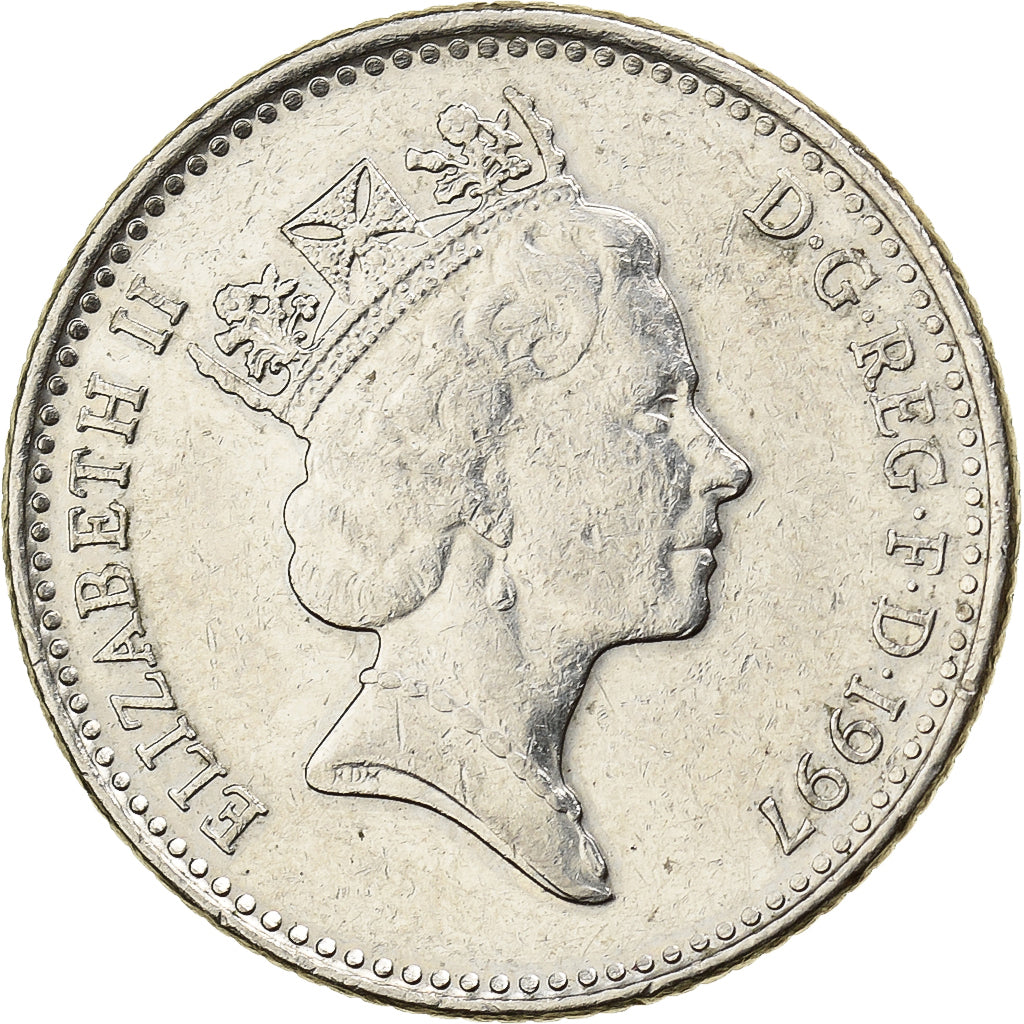 Grã-Bretanha, Elizabeth II, 10 Pence, 1997, Cobre-níquel, EF(40-45), KM:938b