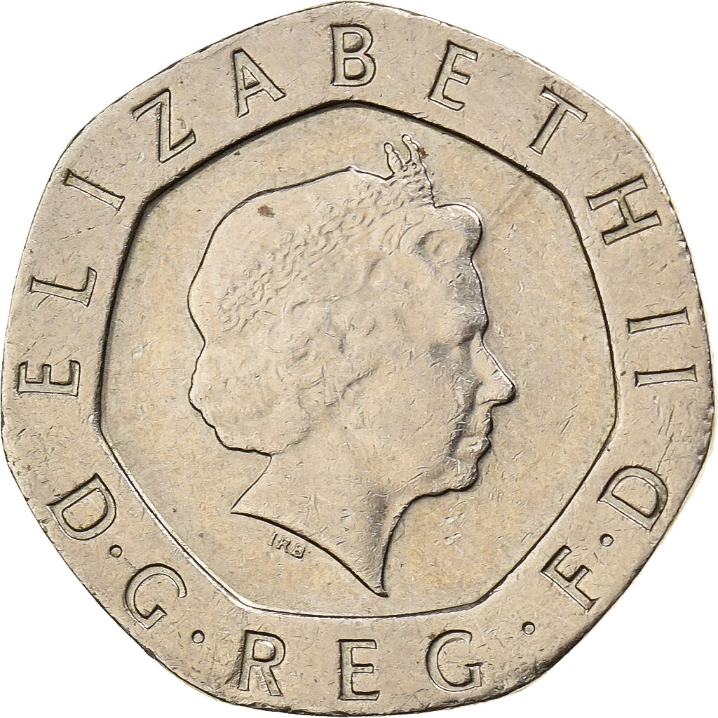 Gran Bretagna, Elizabeth II, 20 Pence, 2002, Rame-nichel, BB, KM:990